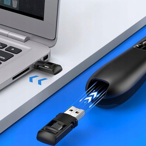 WSKAŹNIK PREZENTER LASEROWY PILOT BEZPRZEWODOWY DO PREZENTACJI LASER USB na Arena.pl
