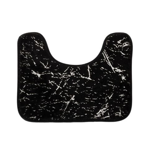 Dywaniki łazienkowe kpl. 2 el. czarny stylowy srebrny wzór miękkie puszyste na Arena.pl