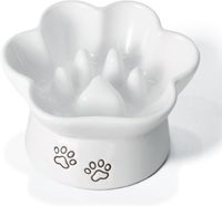 2 w 1 miska pochylona i spowalniająca jedzenie dla psa kota ceramiczna