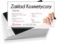 Wizytówki firmowe REKLAMOWE Foliowane 1000 szt ZAKŁAD KOSMETYCZNY