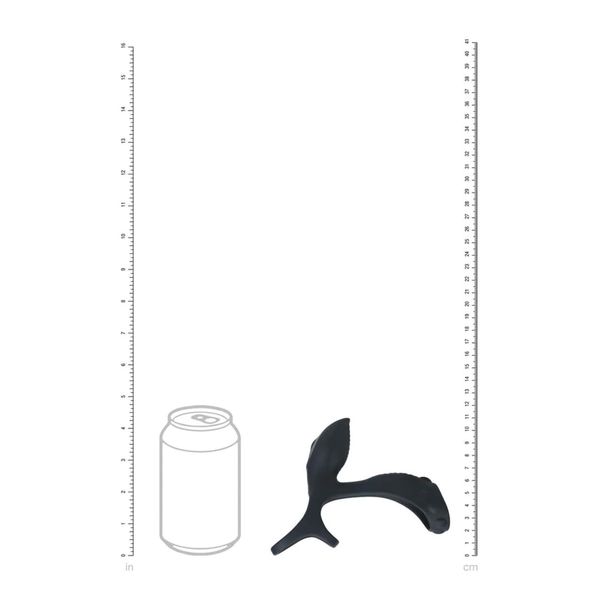 Vibrating Silicone Cock And Ball Ring With Shaft Loop - Black zdjęcie 7