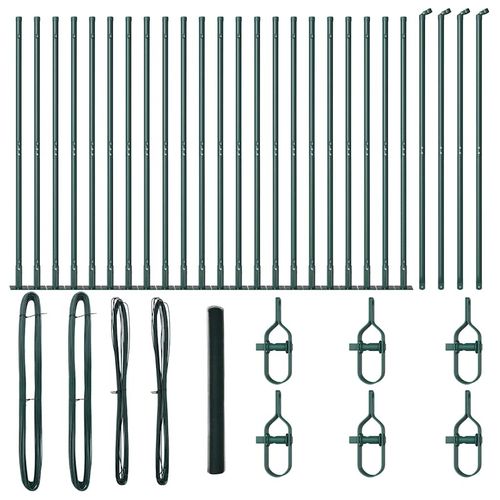 Ogrodzenie z słupkami Zielony 1.6 x 50 m Stal pokryta PCV na Arena.pl