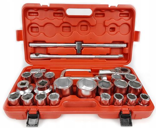 klucze nasadowe 26pcs 3/4"&1" 21-65mm 6-kąt na Arena.pl