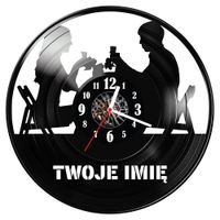 Zegar ścienny z płyty winylowej Milosc z imieniem 1165.14
