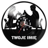 Zegar ścienny z płyty winylowej Milosc z imieniem 1165.14