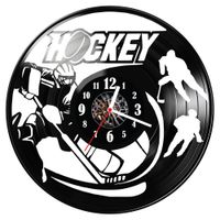 Zegar ścienny z płyty winylowej Hokej 1231.14