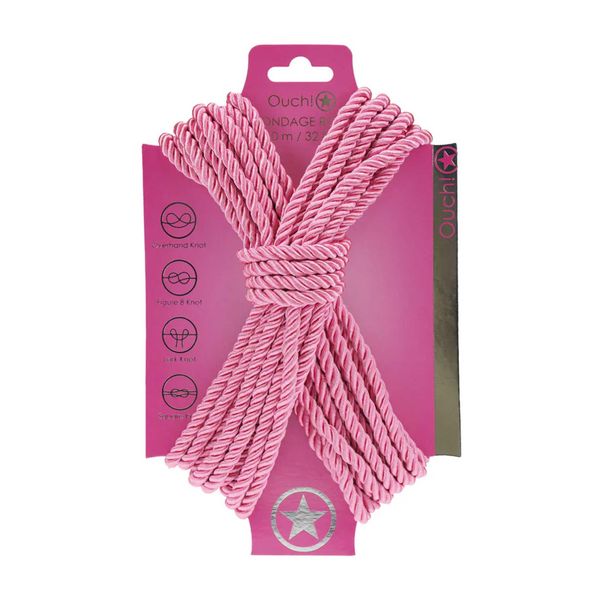 Polyester Bondage Rope - 32.8 Ft / 10 M - Pink zdjęcie 1