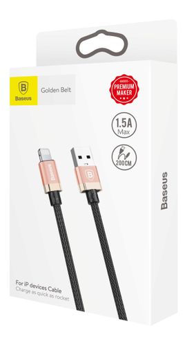Kabel lightning Iphone Ipad Baseus Golden Belt 2A na Arena.pl