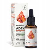 Aura Herbals ADEK Witamina A D3 E K2 MK7 na 180DNI