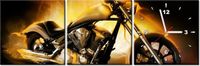 30 90CM OBRAZ 3 ELEM MOTOCYKL OGNIU ŚCIENNY PŁOTNO DRUK