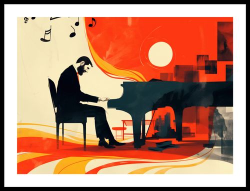 Plakat 55x40cm Pianista na Arena.pl