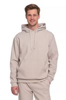 Bluza Męska Bawełniana z Kapturem i Kieszenią BEŻOWY MORAJ - L