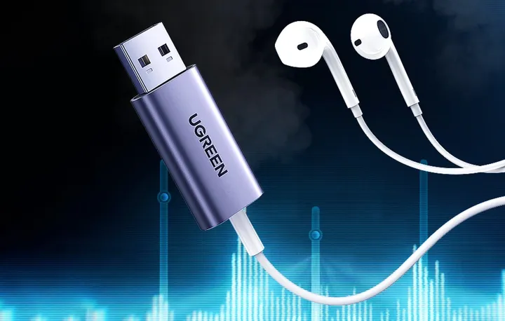 Adapter USB do komputera, przejściówka audio do mini jack 3,5 mm, Ugreen zdjęcie 8