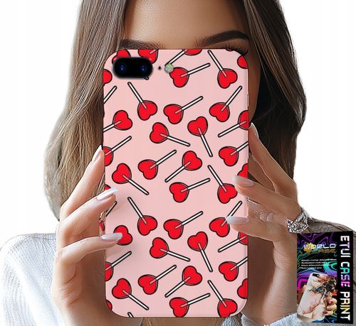 ETUI DO IPHONE ( 7 PLUS ) - KOBIECE, MODNE WZORY LIZAKI W SERCA CASE na Arena.pl