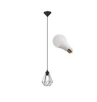 LED LAMPA WISZĄCA SOPHIA E27 CZARNA METAL
