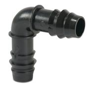 Kolano 90° POM 32 mm karbowane 4bar czarny