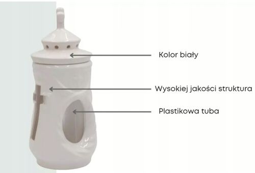 Znicz ceramiczny kapliczka biały 32cm z lampką led na Arena.pl