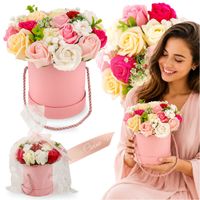 Bukiet mydlany Flowerbox Premium z pachnącymi kwiatami mydlanymi B-3165
