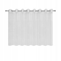 Firana gotowa na przelotkach EMMA 290x145 Eurofirany biało/srebrna