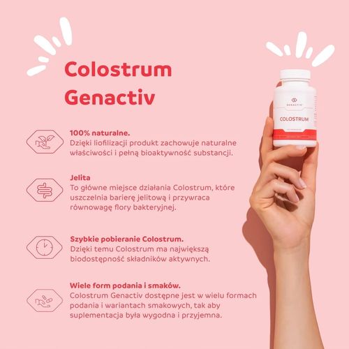 Genactiv Colostrum Colostrigen SIARA BYDLĘCA 120 kapsułek na Arena.pl