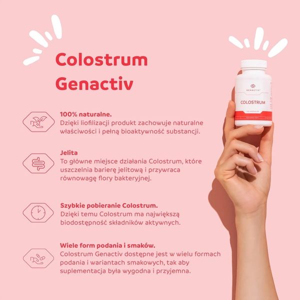 Genactiv Colostrum Colostrigen SIARA BYDLĘCA 120 kapsułek zdjęcie 4