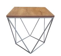 Stolik kawowy druciany LOFT Industrial orzech/szary