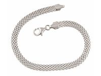 GRUBA ELEGANCKA SREBRNA BRANSOLETA BISMARCK 6MM