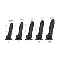 realistyczne dildo sliding skin strap-on-me czarne m