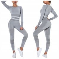 KOMPLET bezszwowy top sportowy legginsy fitness M