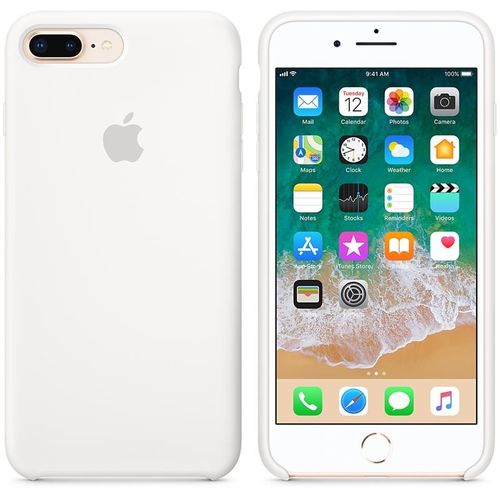 Apple Silicone Case - Silikonowe etui iPhone 8 Plus / 7 Plus (biały) na Arena.pl