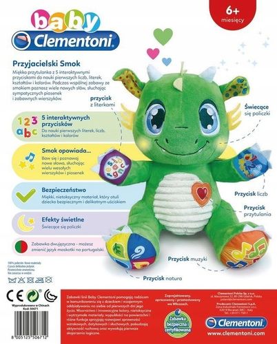 Przyjacielski Smok interaktywny Clementoni 50671 na Arena.pl