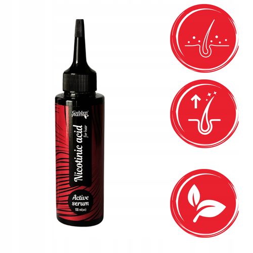 KWAS NIKOTYNOWY NIACYNA SERUM STYMULATOR AKTYWATOR WZROSTU WŁOSÓW 100 ml na Arena.pl