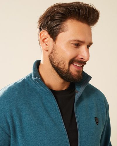 Sweter męski bawełniany morski Platon Rozmiar - 4XL na Arena.pl