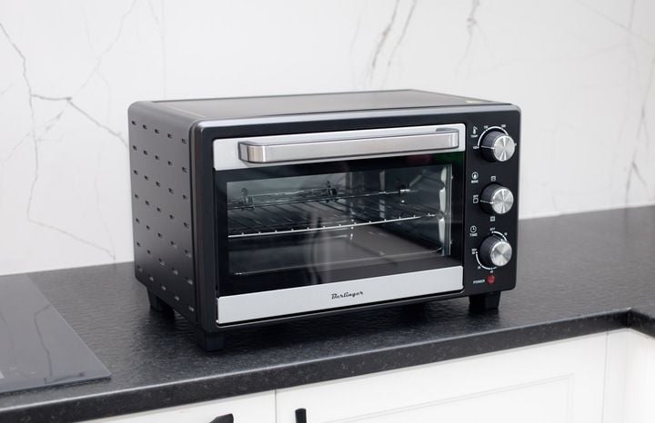 MINI PIEKARNIK ELEKTRYCZNY WOLNOSTOJĄCY 25L BERLINGER GRILL ROŻNO PRZENOŚNY zdjęcie 16