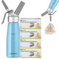 SYFON DO BITEJ ŚMIETANY 0.5L NIEBIESKI + 200 NABOI | HENDI