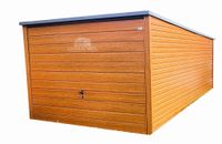 GARAŻ BLASZANY 3M X 5M POZIOM - SPAD TYŁ BRAMA UCHYLNA - 3X5 GB196