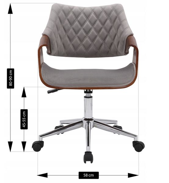 COLT FOTEL BIUROWY OBROTOWY POPIEL ORZECH zdjęcie 9