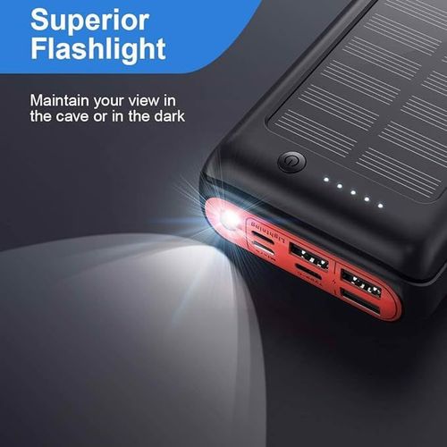 Powerbank solarny 30000 mAh 6 gniazd USB i latarka na Arena.pl