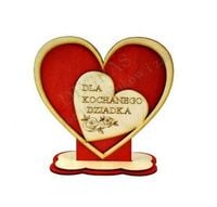 serce drewniane stojące dla KOCHANEGO DZIADKA XXL  h-23cm