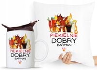 Zestaw Poduszka + Kubek Prezent Dla Barmana Z Nadrukiem Ze Zdjęciem