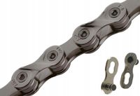 ŁAŃCUCH ROWEROWY KMC X9 SERVICE GREY 9 RZĘDÓW 116 OGNIW + SPINKA