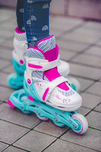 Rolki Wrotki Regulowane 3w1 RAVEN Loret Mint 27-30 Kółka LED na Arena.pl