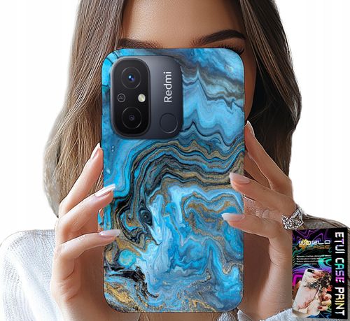 ETUI DO XIAOMI REDMI 12C - MARMURKOWE WZORY OBUDOWA CASE + FOLIA na Arena.pl