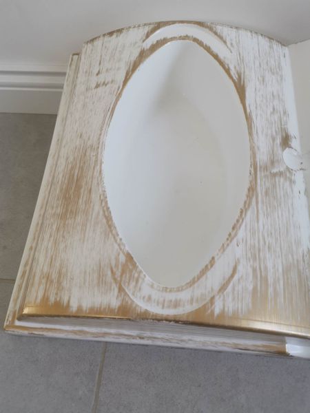 KSIĘGA na grób Podkład do stroików sztucznych Biała ze złotym z doniczką zdjęcie 7