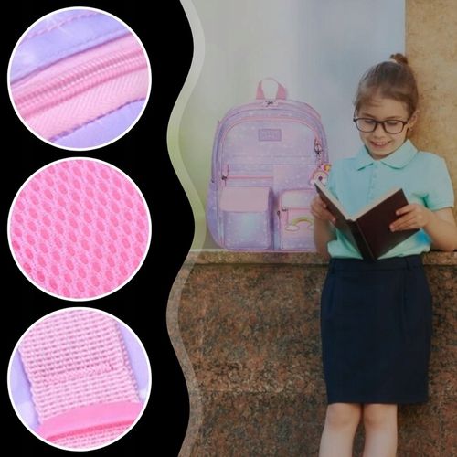 PLECAK SZKOLNY TORNISTER DLA DZIEWCZYNKI KLASA 1-3 WIELOKOMORY DO SZKOŁY na Arena.pl