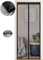 Moskitiera Magnetyczna na Drzwi Balkonowe 90x190 cm Bez Wiercenia Czarna