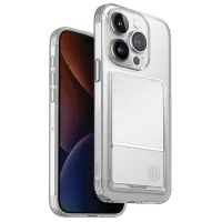 uniq etui air fender id iphone 15 pro6.1 nude transparent cardslot