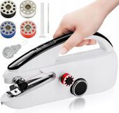 PRZENOŚNA MASZYNA DO SZYCIA RĘCZNA NA BATERIE LUB KABEL SZYBKA DOKŁADNA