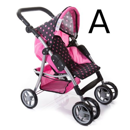 WÓZEK DLA LALEK spacerowy duża spacerówka TORBA PRZEWIJAK regulowana rączka na Arena.pl