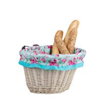 AKCESORIA ROWEROWE KOSZ NA ROWER Z PASKAMI SKÓRZANYMI I OBSZYCIEM 35X30 H23 CM